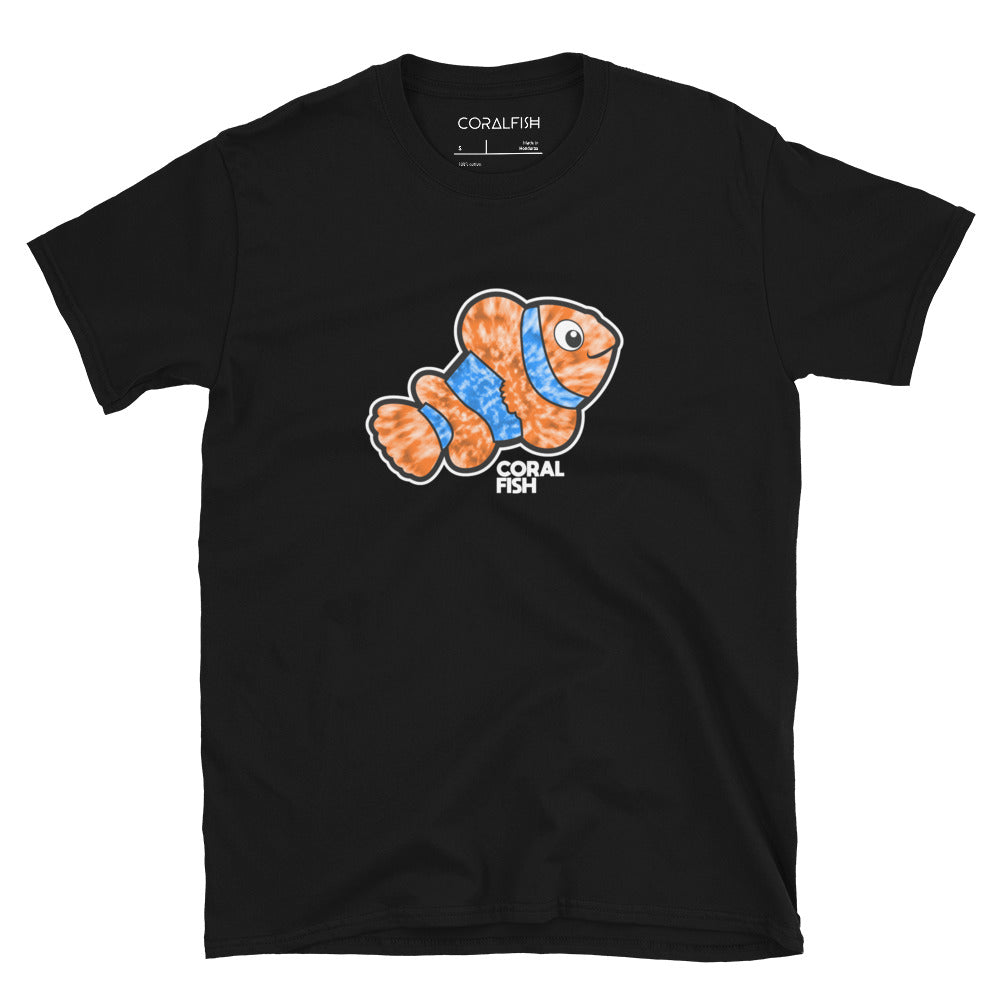 CoralFish Tie-Dye Black T-Shirt